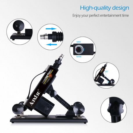 Auxfun Sex Machine Love Machine, Auto Thrust Dildo Con 3 Connector XLR Con 7 Tillbehör
