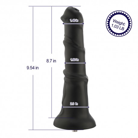 Hismith 9,54" silikone analstik med KlicLok System til Hismith Premium Sex Machine
