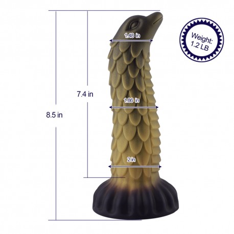 Hismith 8.5" Squama Beast Silicone Dildo
