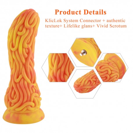 Consolador de silicona Elegans Beast de 9.45” de Hismith