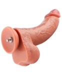 Hismith 9.8 " Dong en silicone à double densité, gode incurvé avec veines