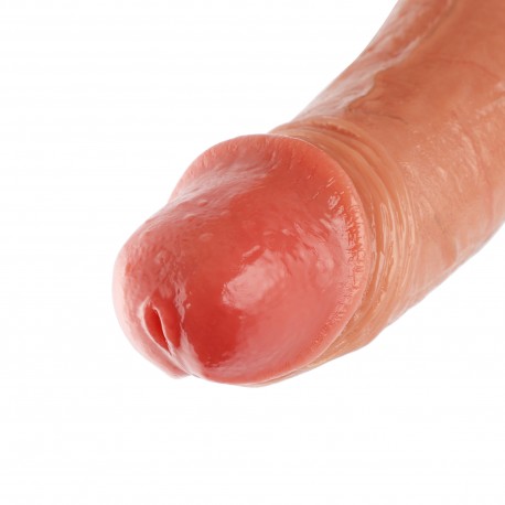 Hismith 9,1" Dual-Density-Silikon-Dong, gebogener Dildo mit Venen