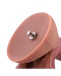 Hismith 8,46" dildo med dubbla densitet med vener, 6,5" insättningsbar