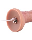 Hismith Curved 8.28" silicone dildo with blue veins, Dual-density dildo with vibrator