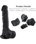 Hismithプレミアムセックスマシーン用のHismith12.4インチブラックスーパーヒュージシリコンディルド