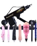Sex Machine Love Machine, consolador de empuje automático con 3 conectores XLR con 7 accesorios Sex Machine Love Machine, consolador de empuje automático con 3 conectores XLR con 7 accesorios