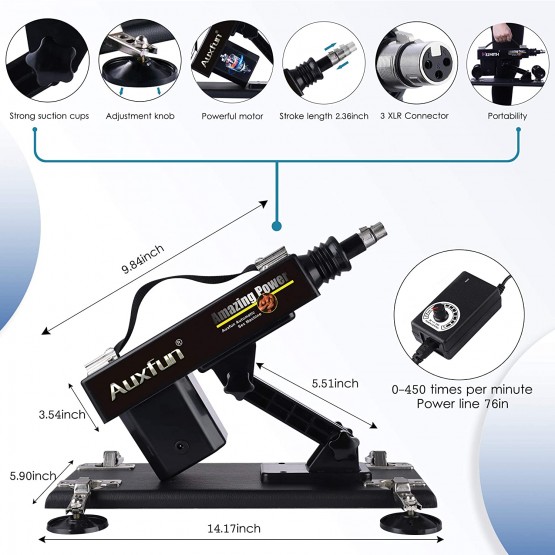 Macchina del sesso con connettore 3XLR per donne e uomini con masturbatore