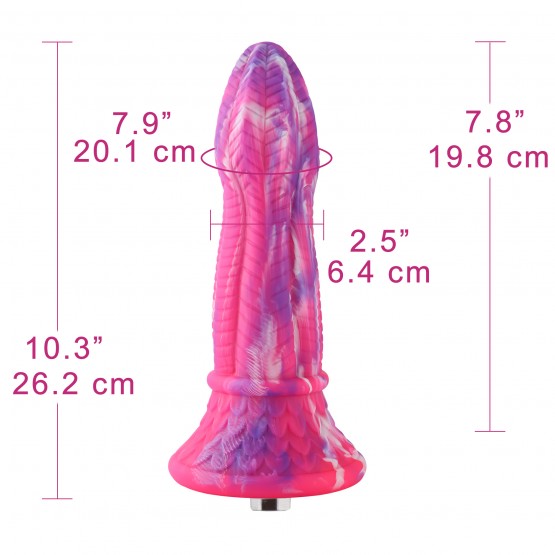 Hismith Passionate Red Sex Machine Bundle con 4 Fantasy Dildo