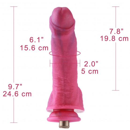 Hismith Passionate Red Sex Machine Bundle con 4 Fantasy Dildo