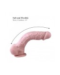 Premium Silicone Dildo,Realistic Penis With Suction Cup (Large)