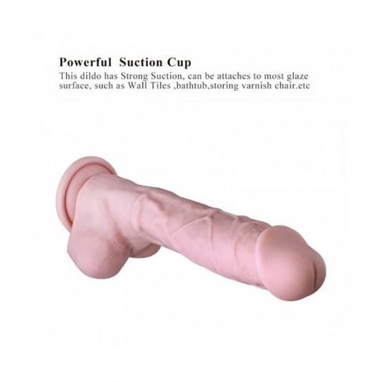 Premium Silicone Dildo,Realistic Penis With Suction Cup (Large)