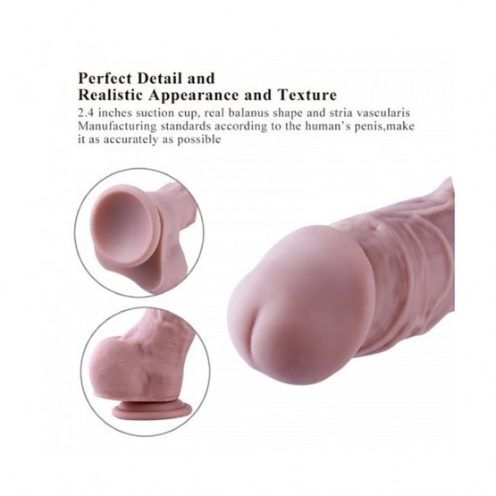 Premium Silicone Dildo,Realistic Penis With Suction Cup (Large)