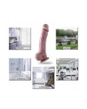 Premium Silicone Dildo,Realistic Penis With Suction Cup (Large)