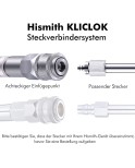 Consolador de silicona realista Hismith de 8,3", longitud insertable de 7,68" con testículos tridimensionales