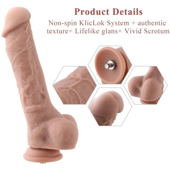 FDA-grade Silicone Dildo for Hismith Premium Sex Machine,Safety Non-toxic Realistic Dildo