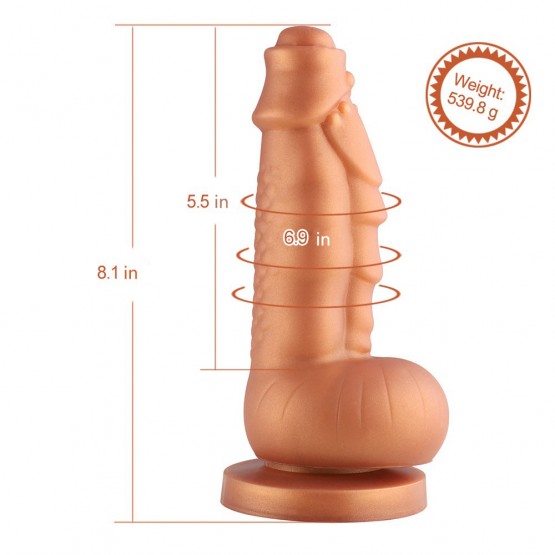 Hismith 8.1" Squamule Silicone Dildo with KlicLok Systemfor Hismith Premium Sex Machine - Monster Series