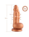 Hismith 8.1 "Silikonowe dildo z płaską ramiączką z systemem KlicLok do Hismith Premium Sex Machine - Monster Series