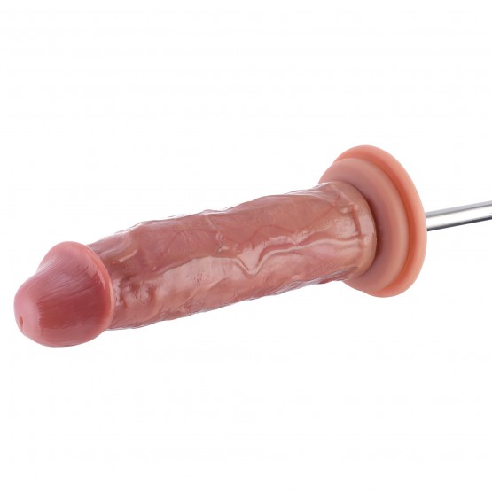Dildo in silicone Hismith da 9,1", , funzione di vibrazione e rotazione con sistema KlicLok, taglia M