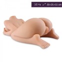HISMITH 11.3" Silicone Squirting dildo,10.6" Insertable Length with flexible tube and Kliclok System, L Dots Ripple Black