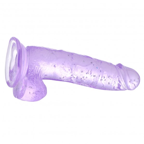 7.87 inch Sparkling Dildo Human Safety Material with Powerful Suction Cup