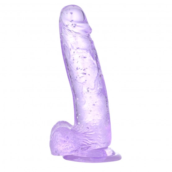 7.87 inch Sparkling Dildo Human Safety Material with Powerful Suction Cup