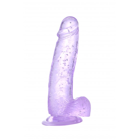 7.87 inch Sparkling Dildo Human Safety Material with Powerful Suction Cup