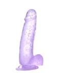 7.87 inch Sparkling Dildo Human Safety Material with Powerful Suction Cup