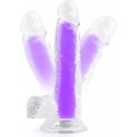 Jelly Dildo Luminous G-spot Dildo, Lifelike Penis with Strong Suction Cup