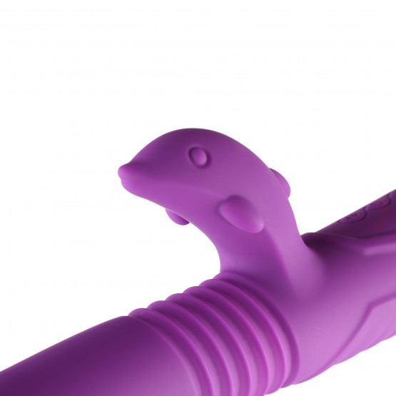 Dildo Telescopic Vibrator Waterproof Magnetic Charge Sexleksaker för par