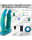 Monster Fantasy Silicone Dildo, Big Vibrating Soft Double Dildos med Sug Cup