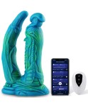 Monster Fantasy Silicone Dildo, Big Vibrating Soft Double Dildos med Sug Cup