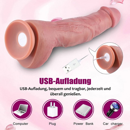 Wildolo Realistic APP Controlled Vibrator, 12.4" Silicone Dildo, Premium Adult Unisex Toy