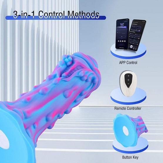 8.5 "Wildolo App -Controlled Silicone Dildo Vibrator - Designer Series