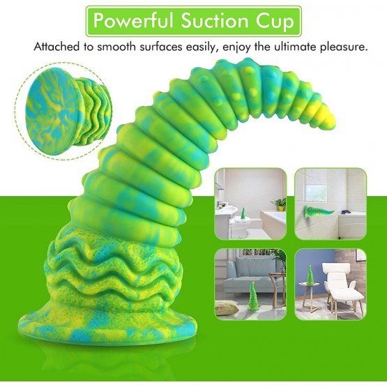 Wildolo 9.40 "Glow-in-the-Dark Flexible Fantasy Dildo med Sug Cup