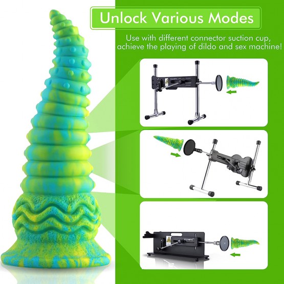 Wildolo 9.40 "Glow-in-the-Dark Flexible Fantasy Dildo med Sug Cup