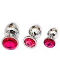 Unisex Butt metal Beads Booty juguete atractivo tapón Insertar (S) - Cristal rojo Unisex Butt metal Beads Booty juguete atractivo tapón Insertar (S) - Cristal rojo