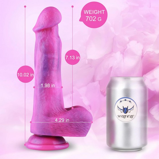 Fantasy Glitter Vibrating Silicone Dildos Huge Soft Penis for Strap On Vibrator with Suction Cup