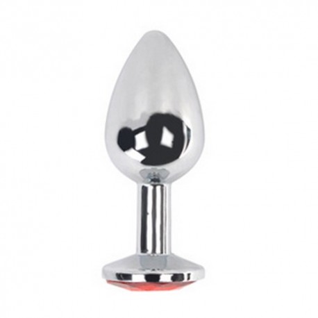 Unisex Metal Butt Toy Booty Beads Sexy Stopper Insert (S) - Red crystal Unisex Metal Butt Toy Booty Beads Sexy Stopper Insert (S) - Red crystal