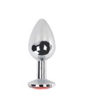 Unisex Butt metal Beads Booty juguete atractivo tapón Insertar (S) - Cristal rojo Unisex Butt metal Beads Booty juguete atractivo tapón Insertar (S) - Cristal rojo