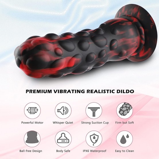 9 Inch Huge Silicone Dildo Fantasy Knot Vibrating Silicone Dildos for Women with APP Control 