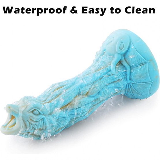8 inch Dragon Wolf Fat Realistic Girthy Massive Colorful Dildo With Suction Cup