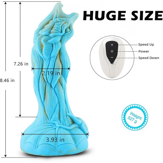 8 inch Dragon Wolf Fat Realistic Girthy Massive Colorful Dildo With Suction Cup