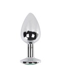 Unisex Metal Butt Toy Booty Beads Sexy Stopper Insert (S) - Grøn krystal Unisex Metal Butt Toy Booty Beads Sexy Stopper Insert (S) - Grøn krystal