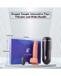 Eropair fjärrdildo vibrator och manlig onani cup set