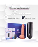Eropair fjärrdildo vibrator och manlig onani cup set