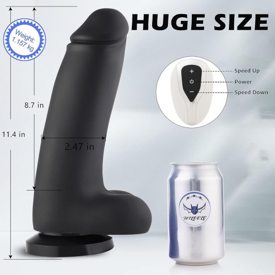 11.4 Inch Vibrating Lifelike Soft Silicone Dildo with Suction Cup