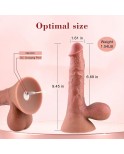 9.4 Inch Wildolo APP Remote Controlled Silicone Dildo with 10 Vibrating Modes