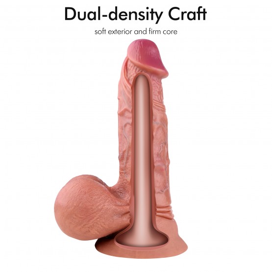 Hismith 12.4” Gigantic Dual-density Silicone Dildo, 9.1” Insertable Length Dong with KlicLok System