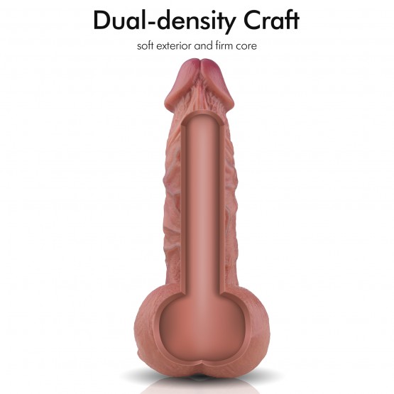 Hismith 12.4” Gigantic Dual-density Silicone Dildo, 9.1” Insertable Length Dong with KlicLok System