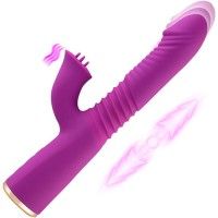 Hismith vibrerande teleskopisk vibrator vagina klitoris stimulering dildo massager
